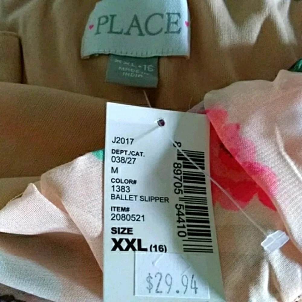 NWT Children's place sheer peach floral dress